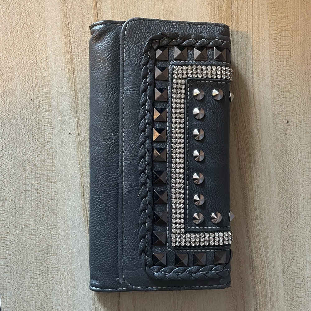 Gunmetal Bling Clutch